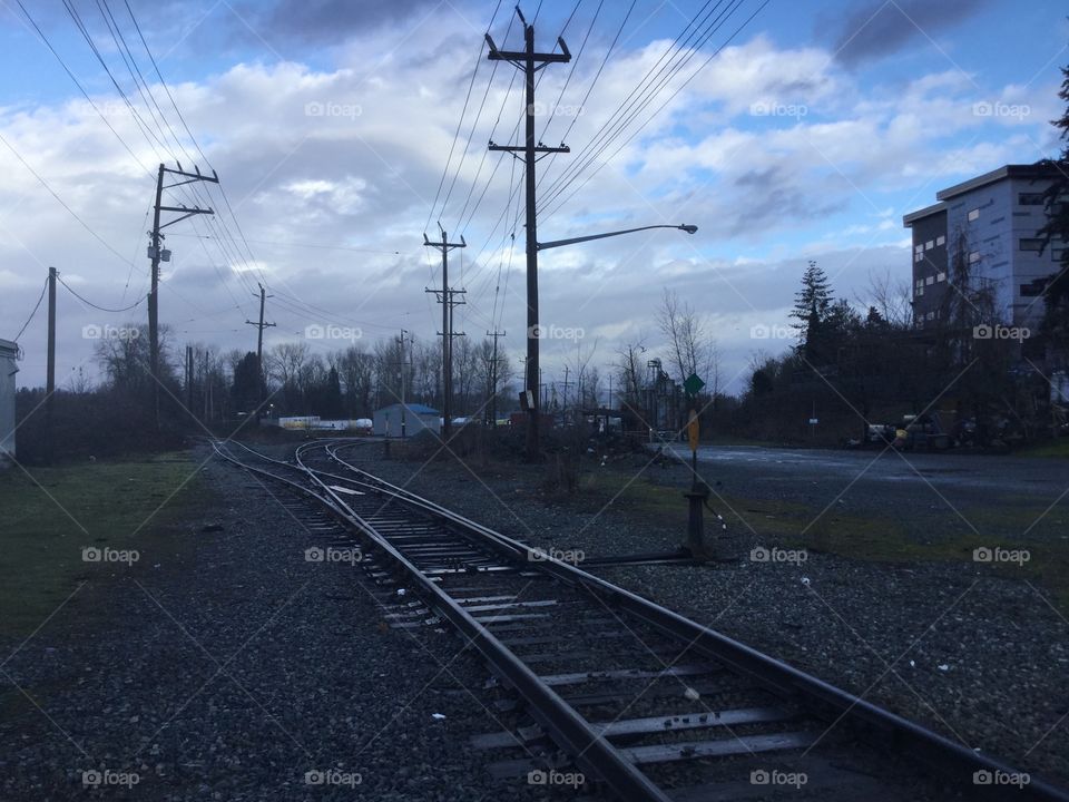 Train tracks through my town 