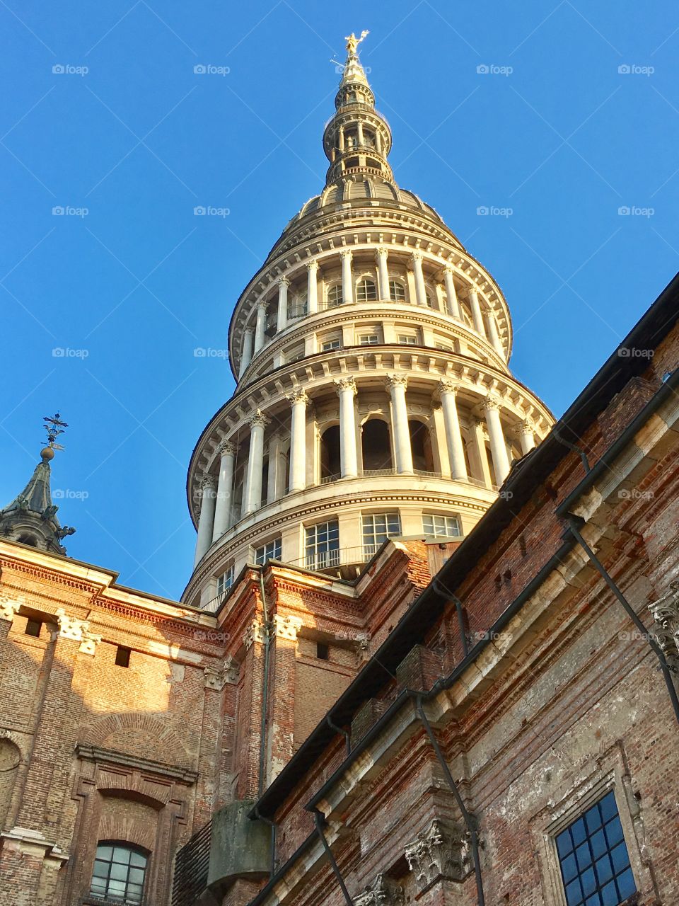 The magnificent basilica of San Gaudenzio, Novara, with a view of the famous dome of the architect Alessandro Antonelli