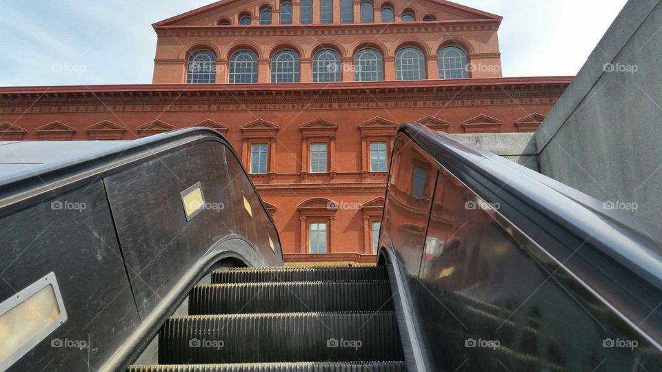 Heading up. DC metro