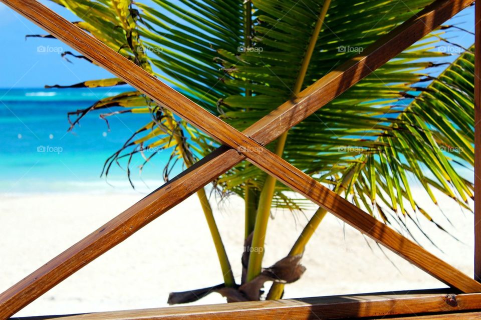 Look at the beach from up above 