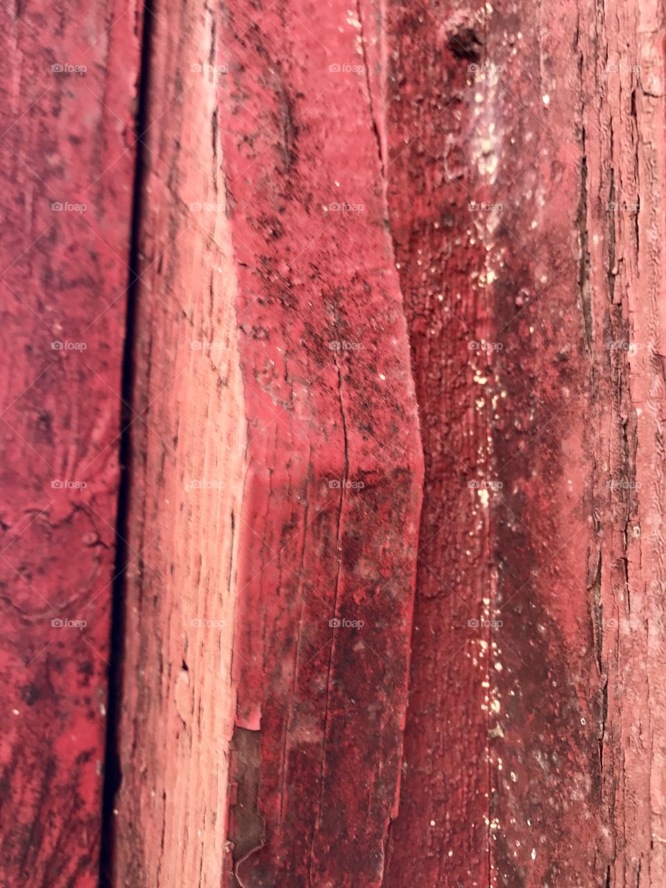 Worn Red Painted Wood