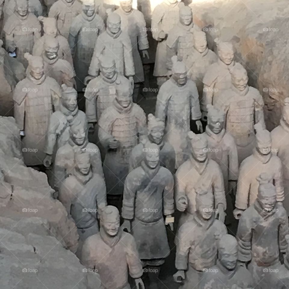 Terracotta warriors in Xi'an, China