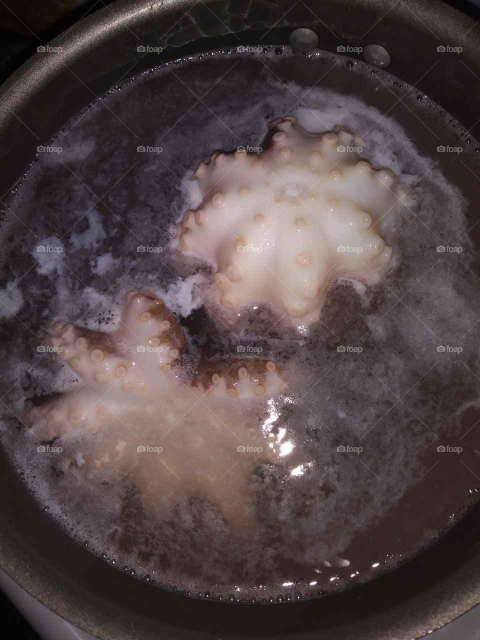 Octopus boiling