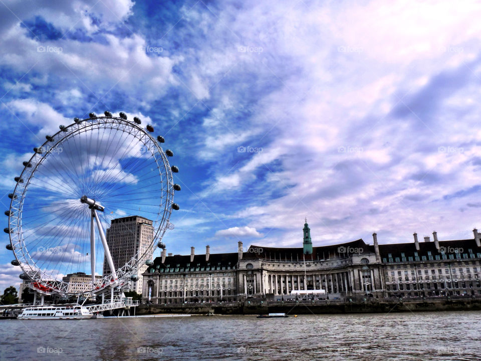 london buildings eye river by llotter