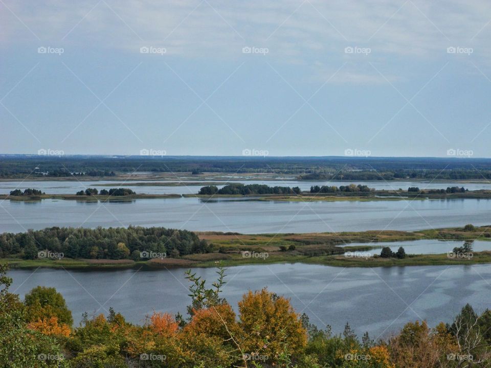 the Dnieper river in the city of Kyiv