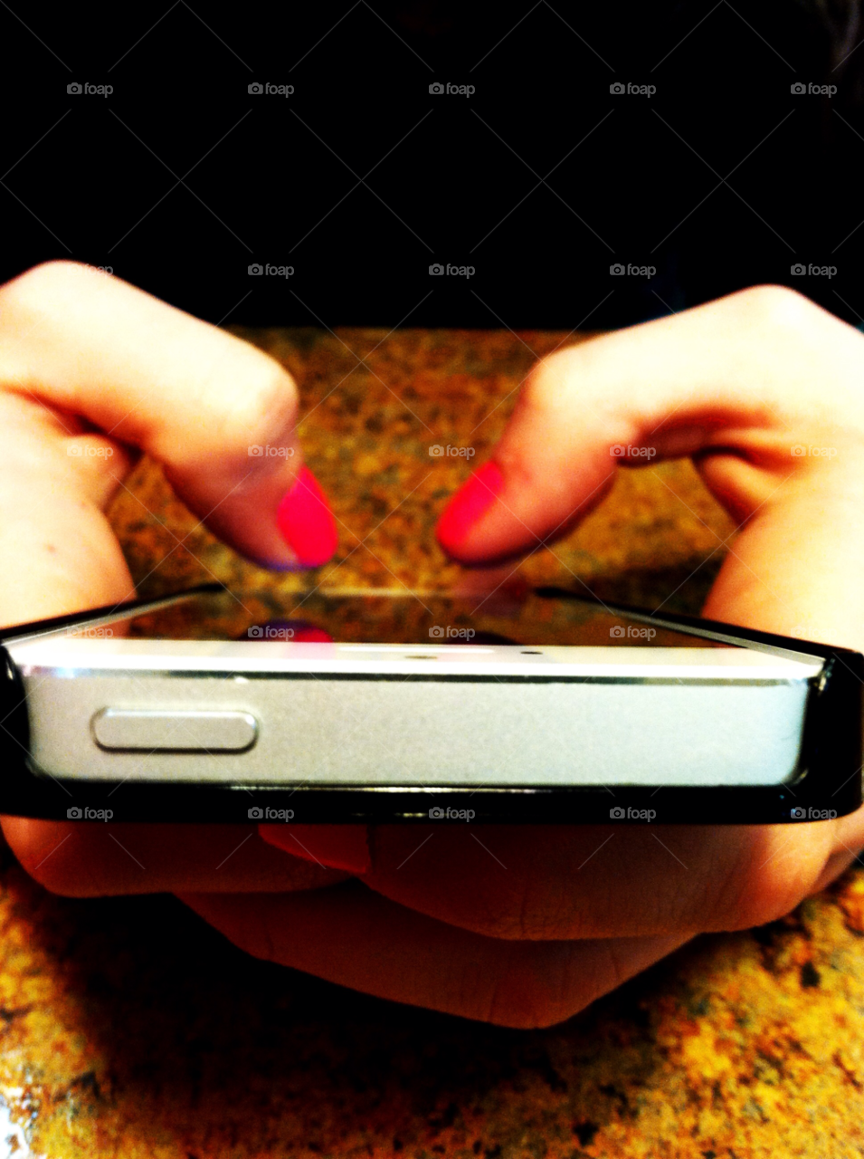 girl hands fingers phone by joshaugustine