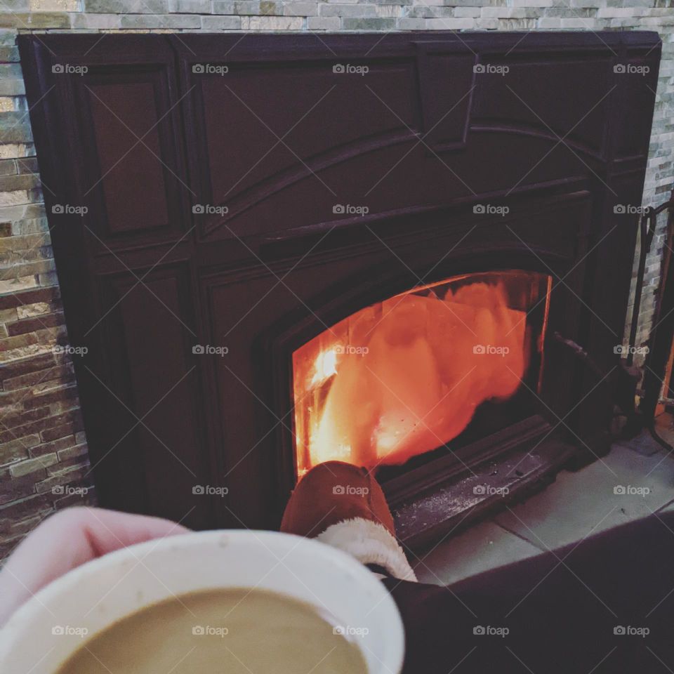 coffee by the fire