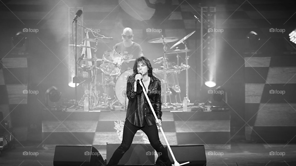 Musician playing drum