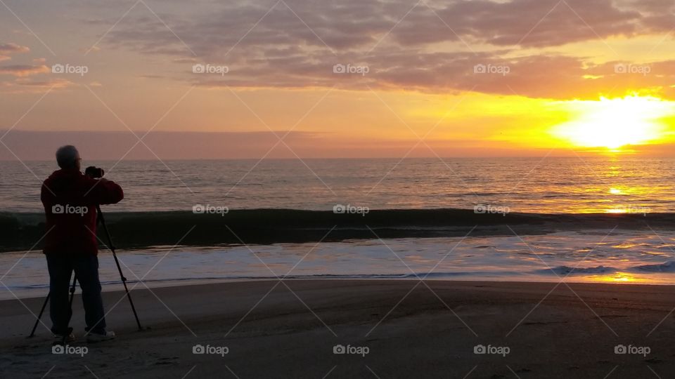 Sunset, Beach, Dawn, Sun, Water
