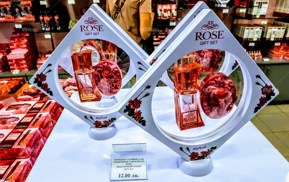 National craft of Bulgaria. Products based on rose oil. (Promotional photo from my archive. Work 2018, Bulgaria)