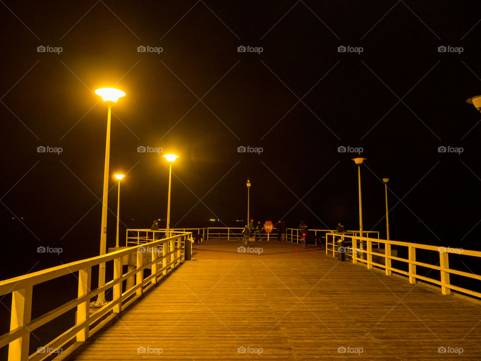 night view from the pier