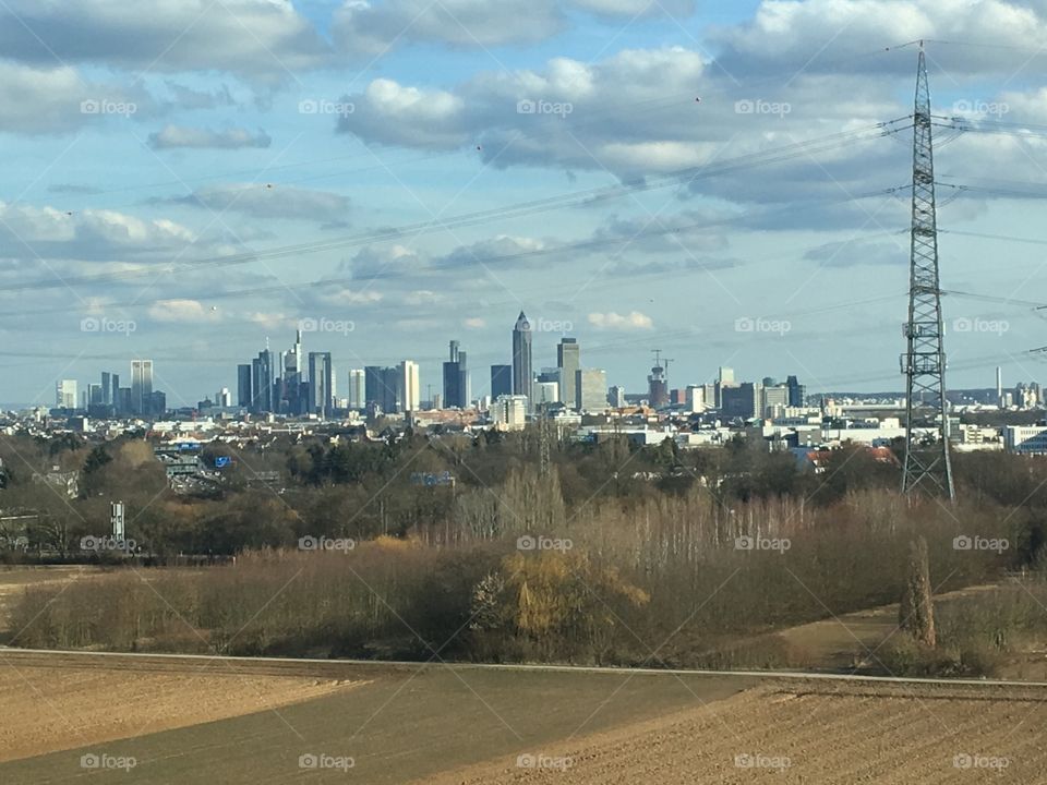 Frankfurt in the background 