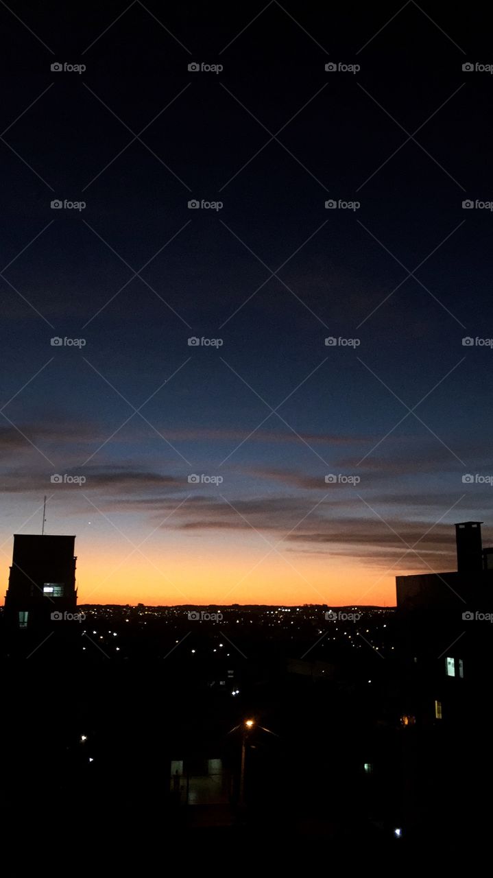 Pôr-do-sol em Curitiba (PR)!
