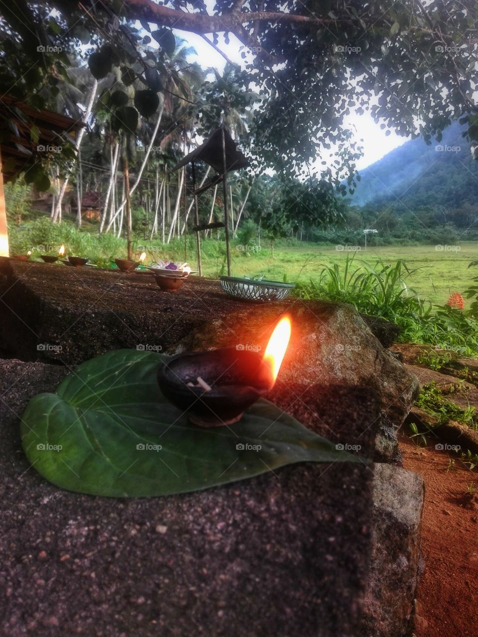 Oil lamp using in relegious observences