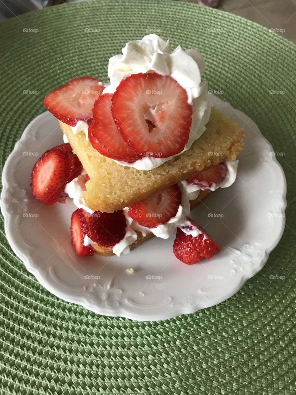 Homemade strawberry shortcake 