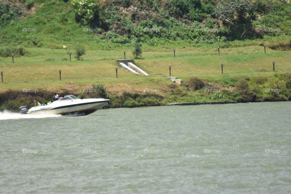 Fast boats at Gregory's lake