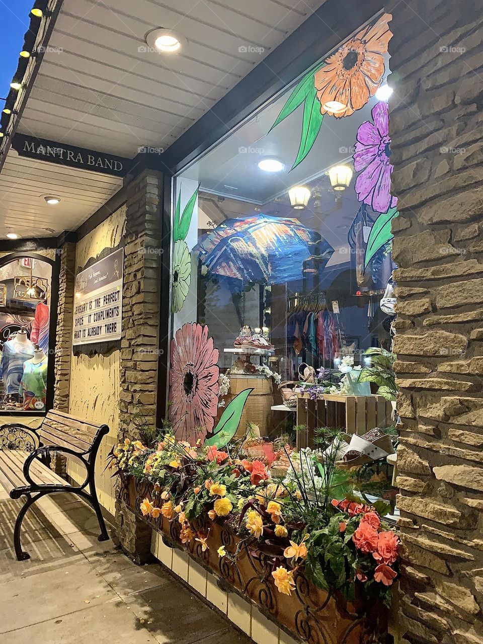 Flowers at the shop window