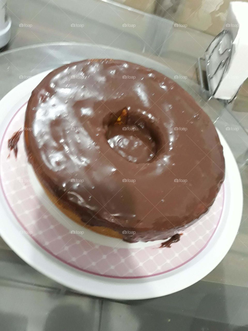 Carrot cake with chocolate icing