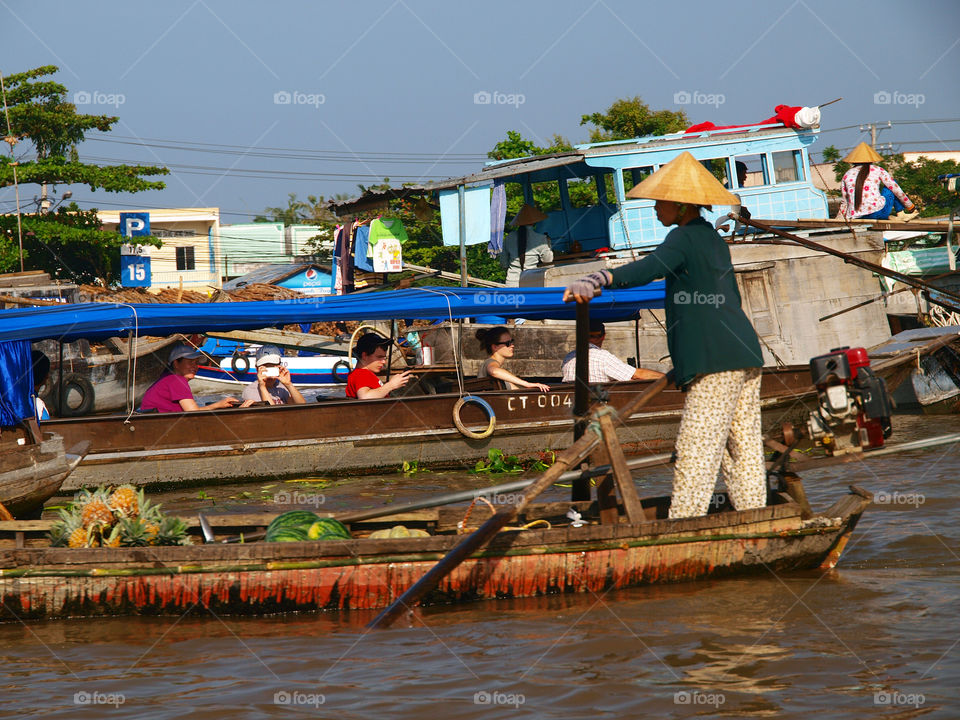 The floating market. Vietnam