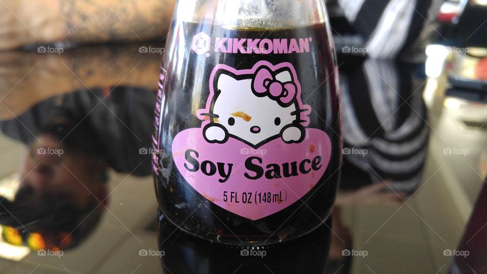Hello Kitty sit sauce at a local Japanese restaurant
