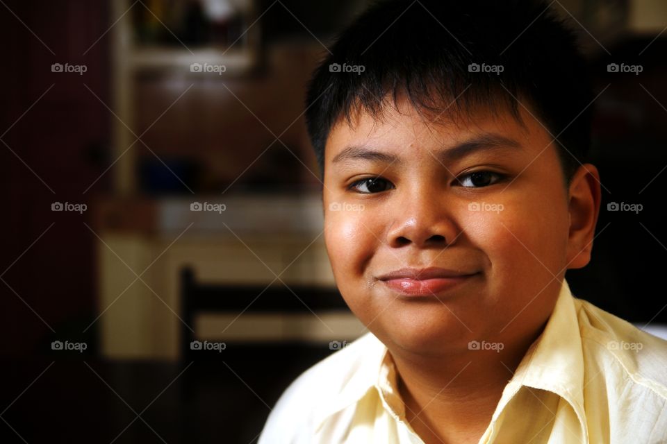 portrait of a young Asian boy