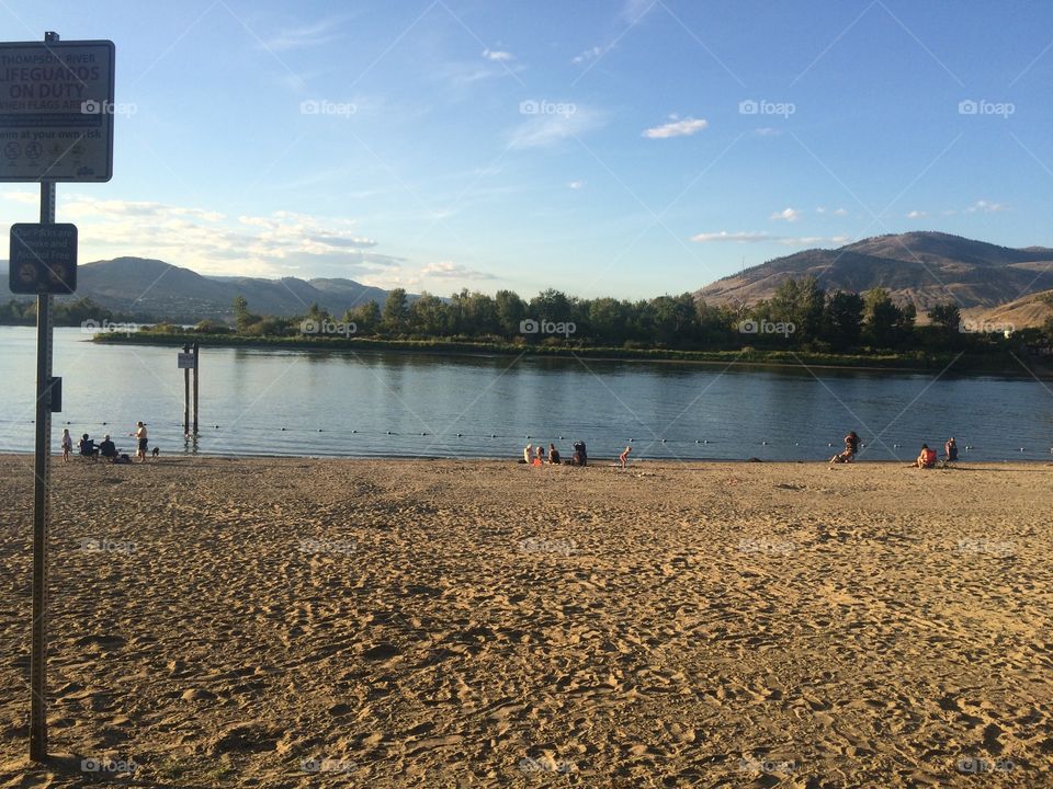 Beautiful beach sunset 