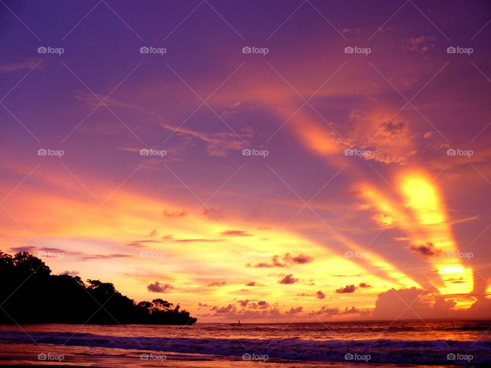 pangandaran beach sunset