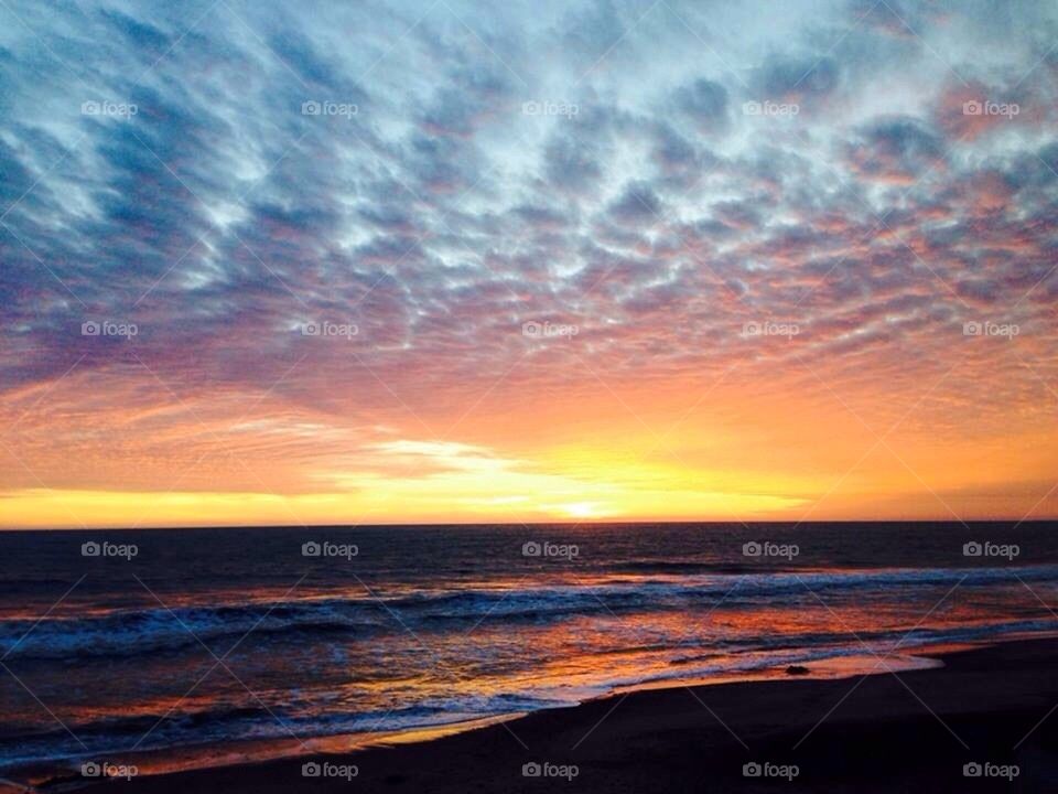 Sunset at the beach in Cali