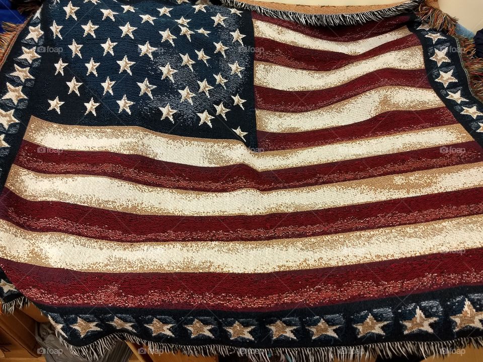 United States flag quilt