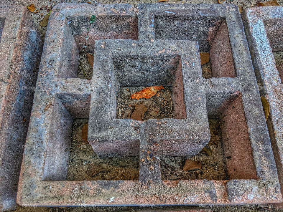 Old Decorative Concrete Block