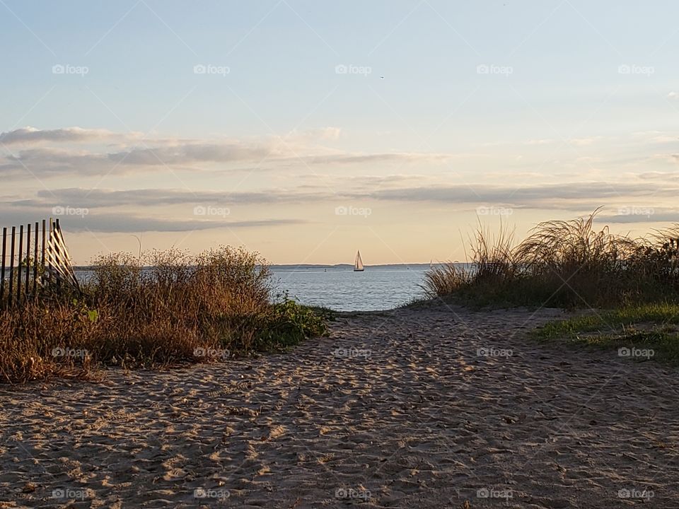 Sailboat at the horizon