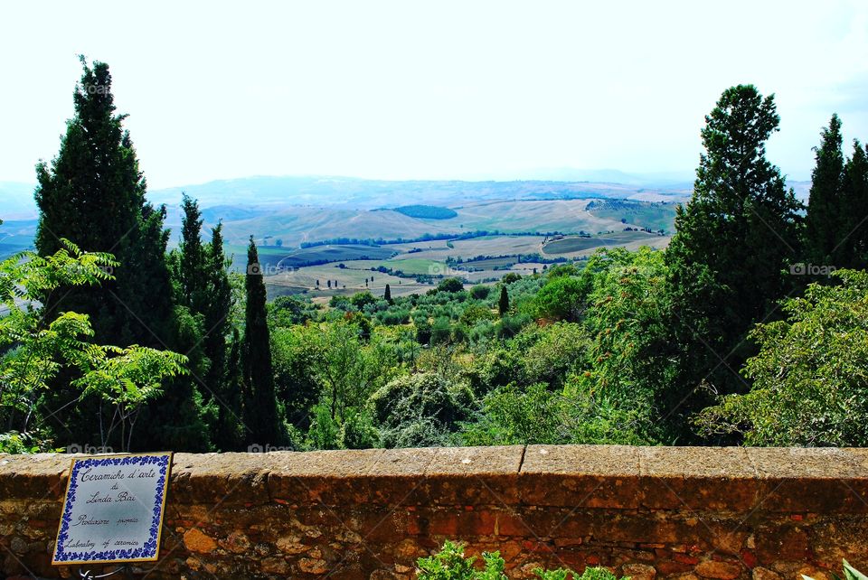 Looking at Orcia valley - Pienza, Siena, Tuscany, Italy.