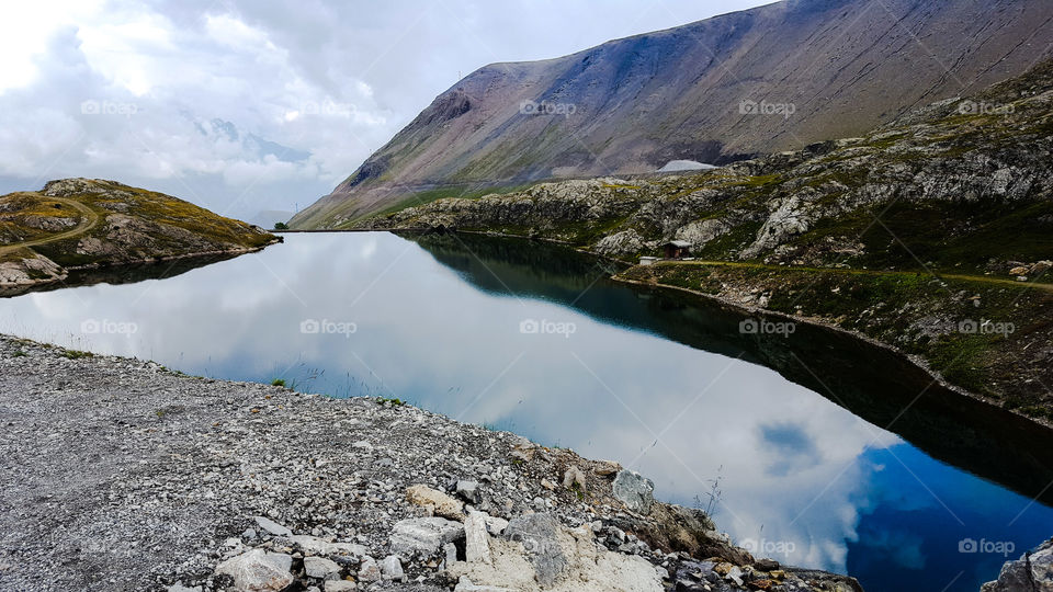 Lake in Mont-de-Lans in France