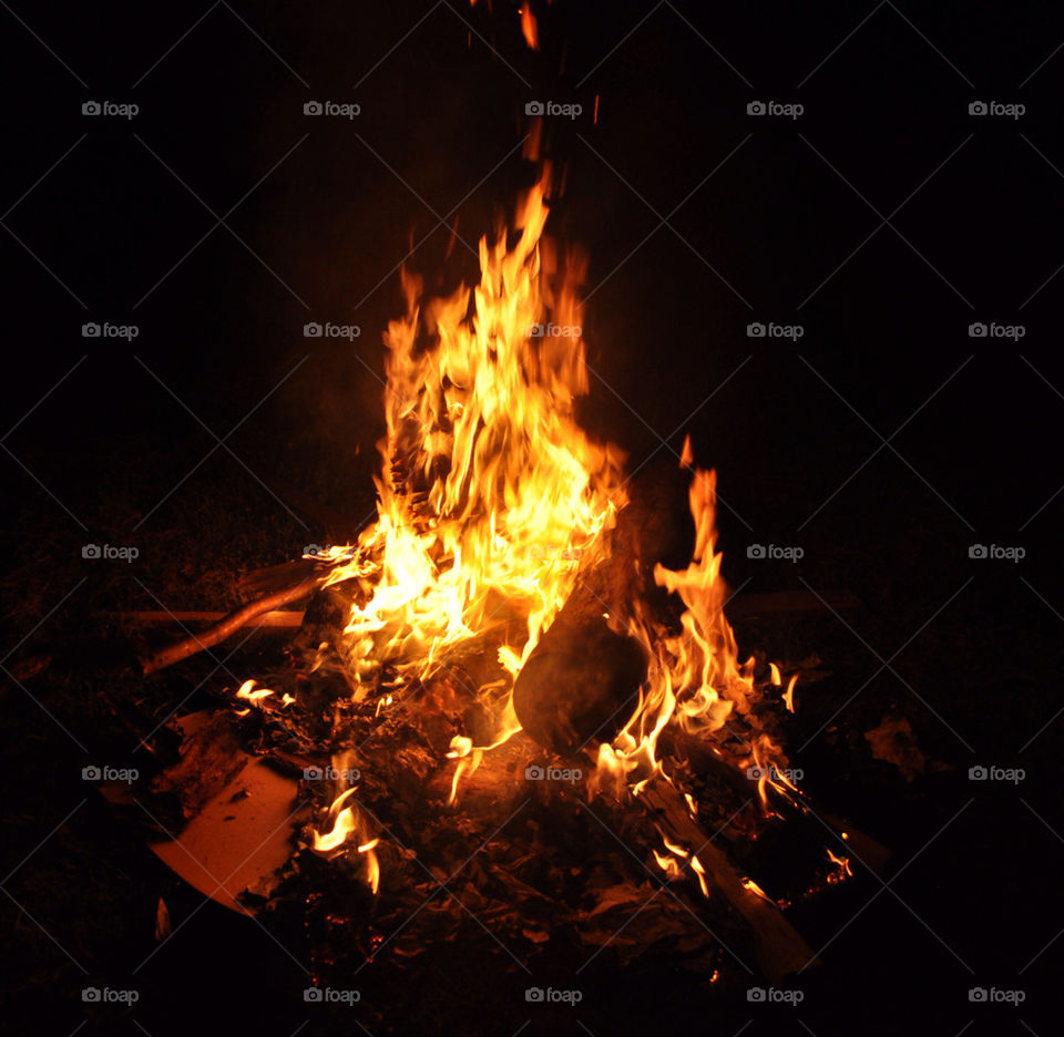 outdoors wood orange fire by refocusphoto