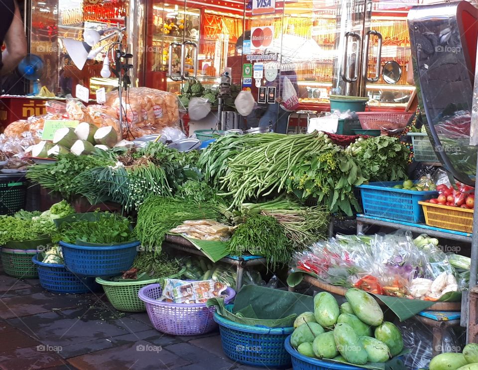 Fresh vegetables at local market