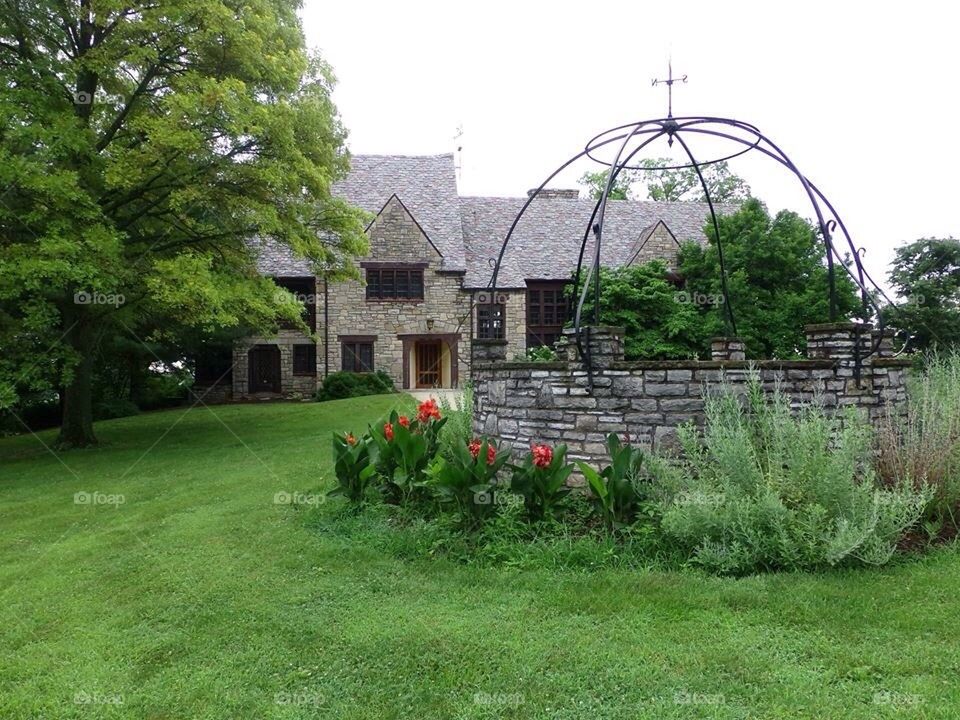 Mansion with gazebo