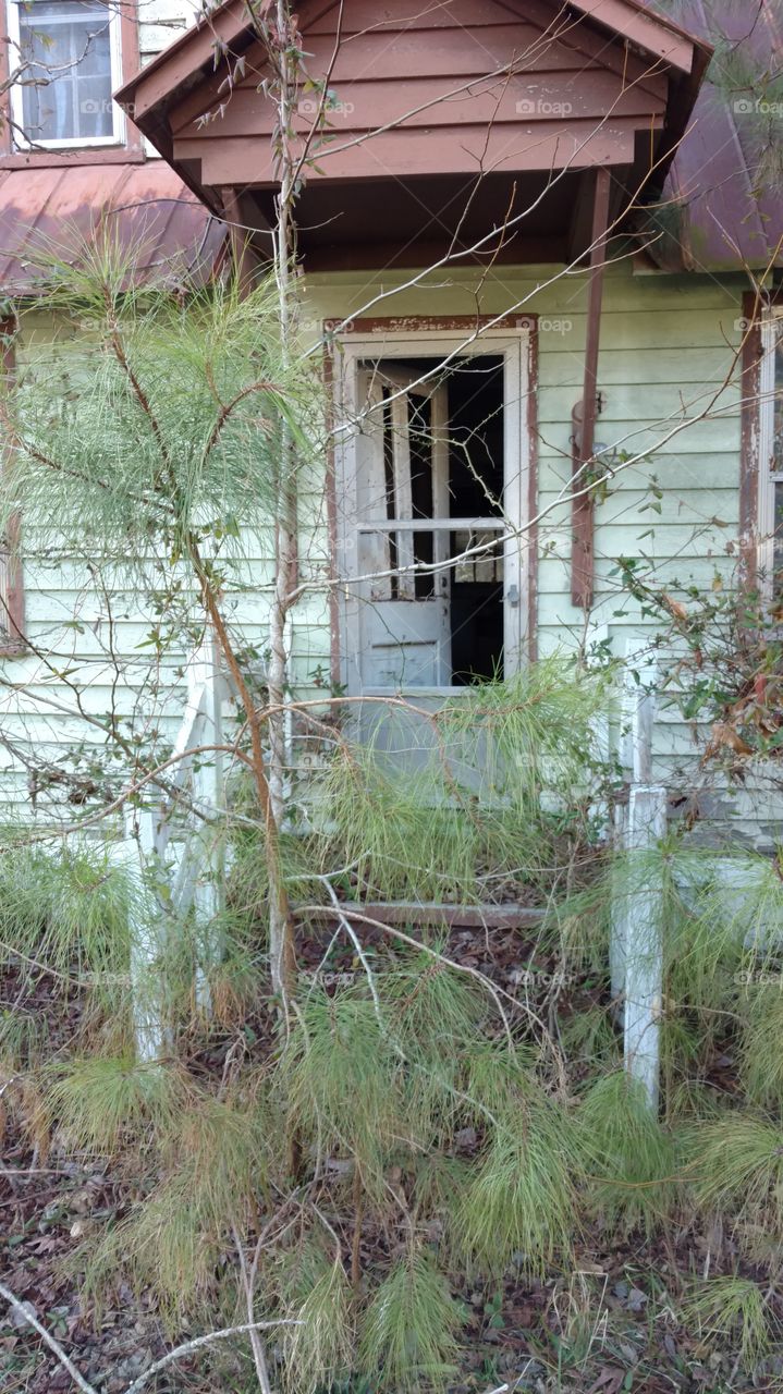 Beulah road abandoned house door