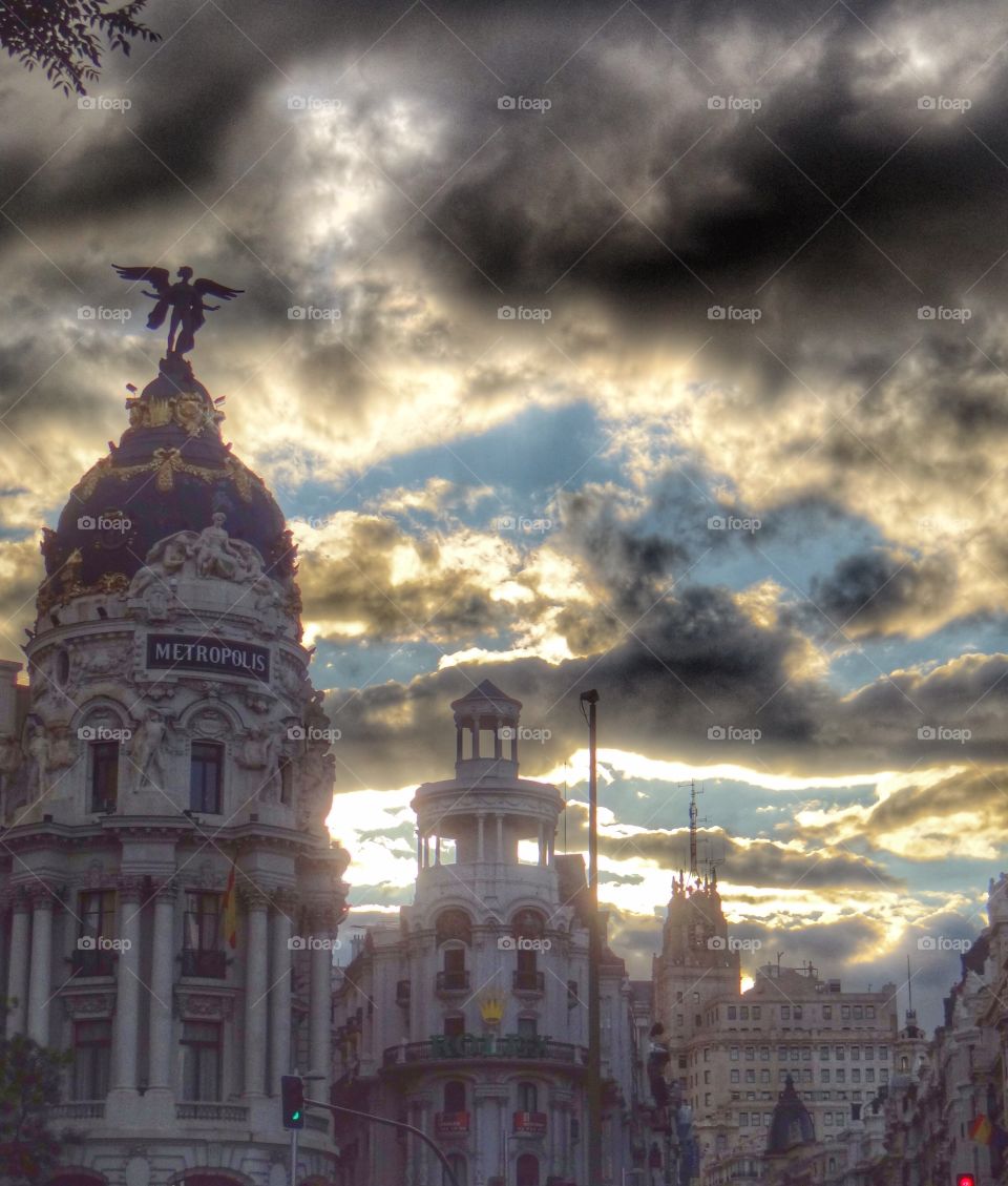 Madrid at twilight