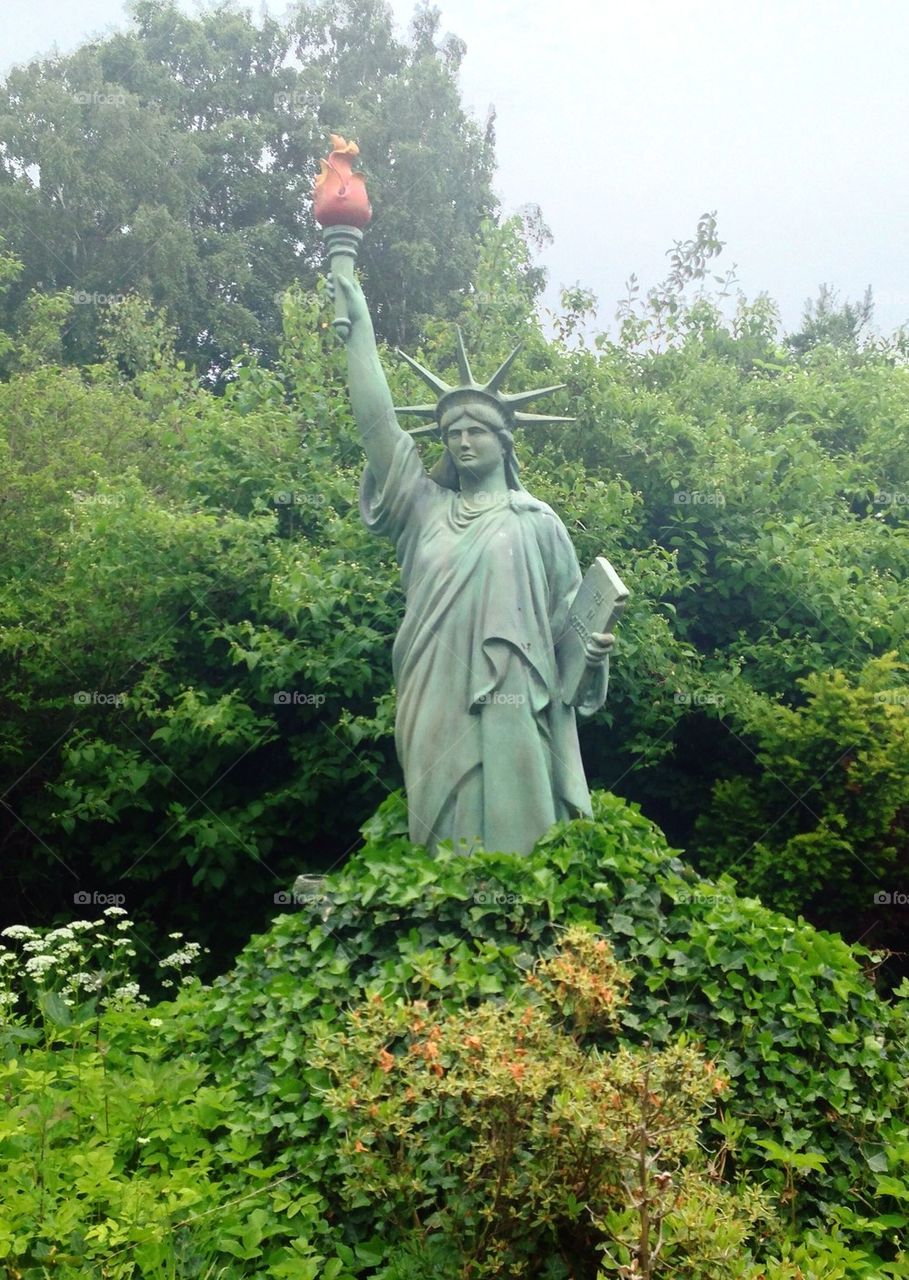 Trädgårdskonst , Garden Art, Statue of Liberty, Frihetsgudinnan