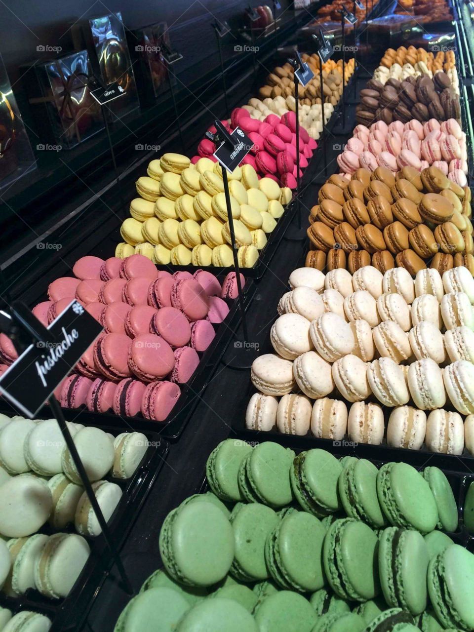 Beautiful French Macarons on the streets of Paris 