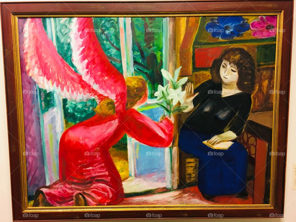 Прекрасный ангел любви, который пришёл к девушке. Это очень нежно и трепетно...