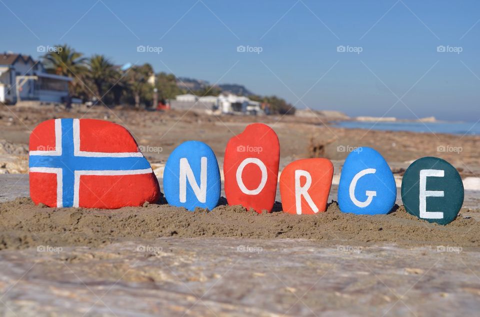 Norge, souvenir on stones