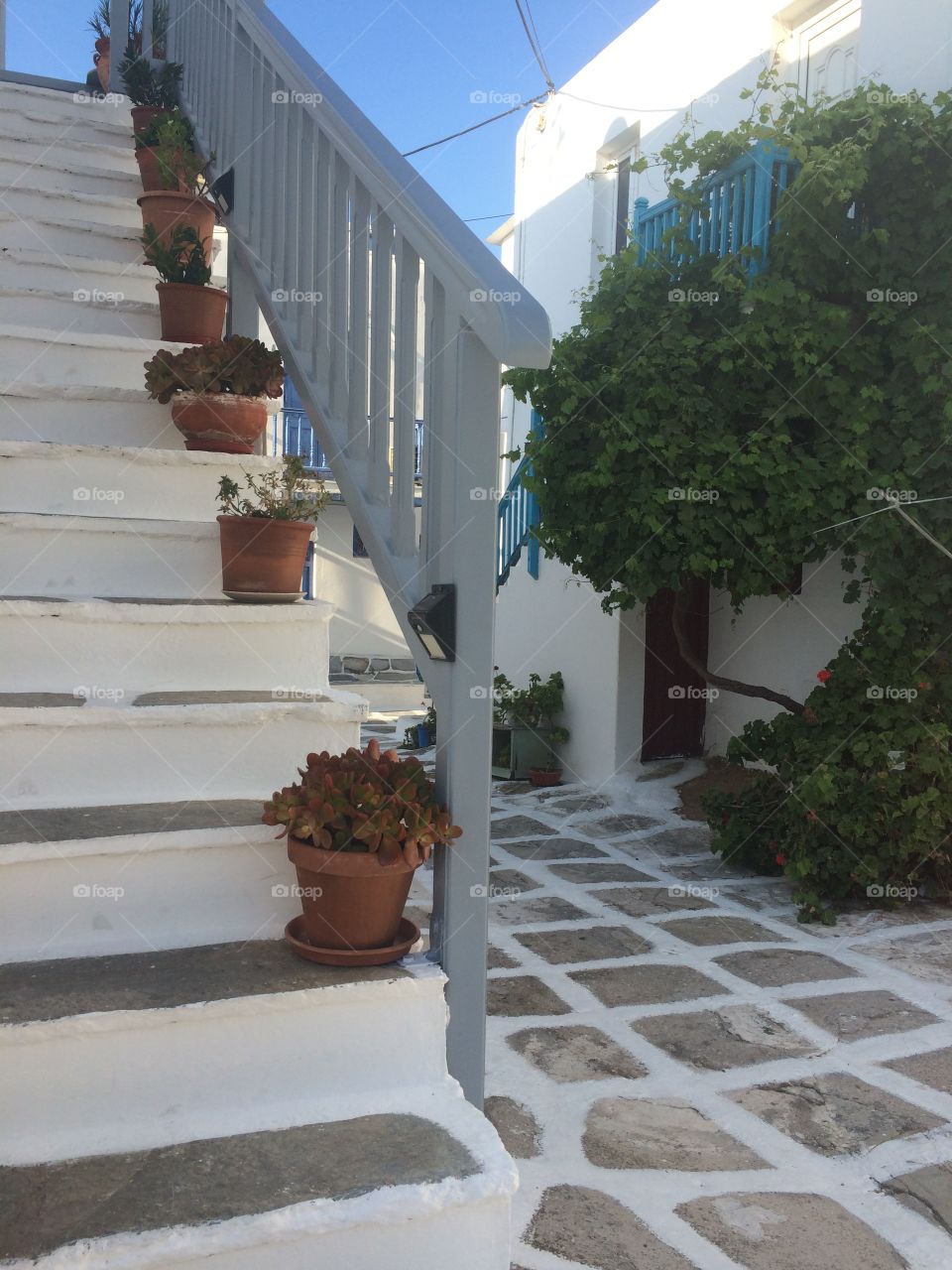 Stairs in Mykonos 