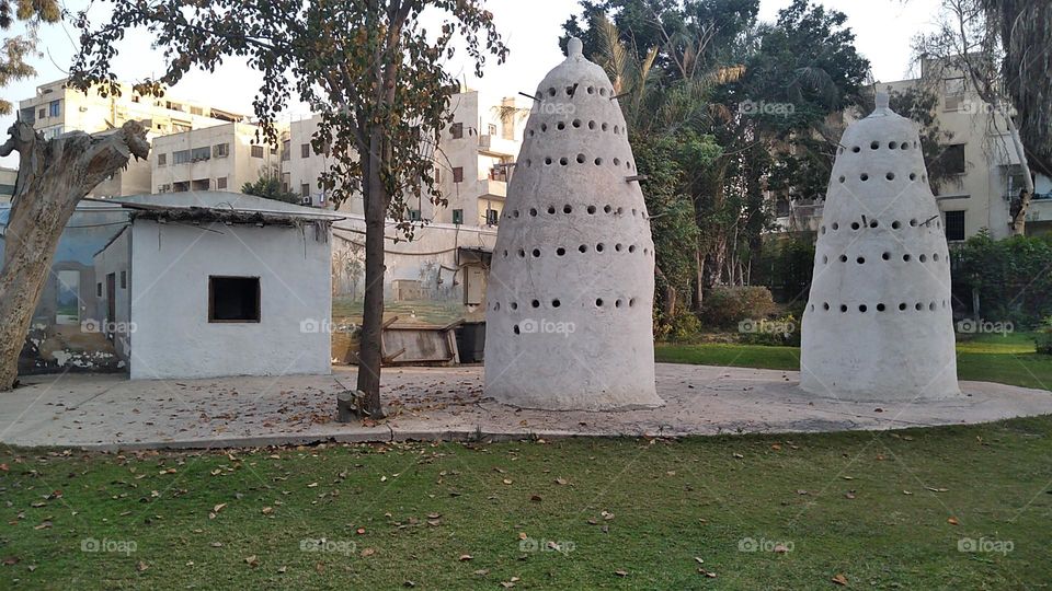 مكان يتجمع فيه الطير بجانب بيت الفلاح
A place where birds congregate next to the farmer's house