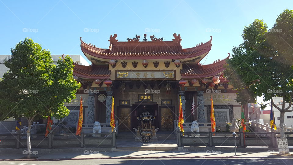 Chinese temple in Los Angeles