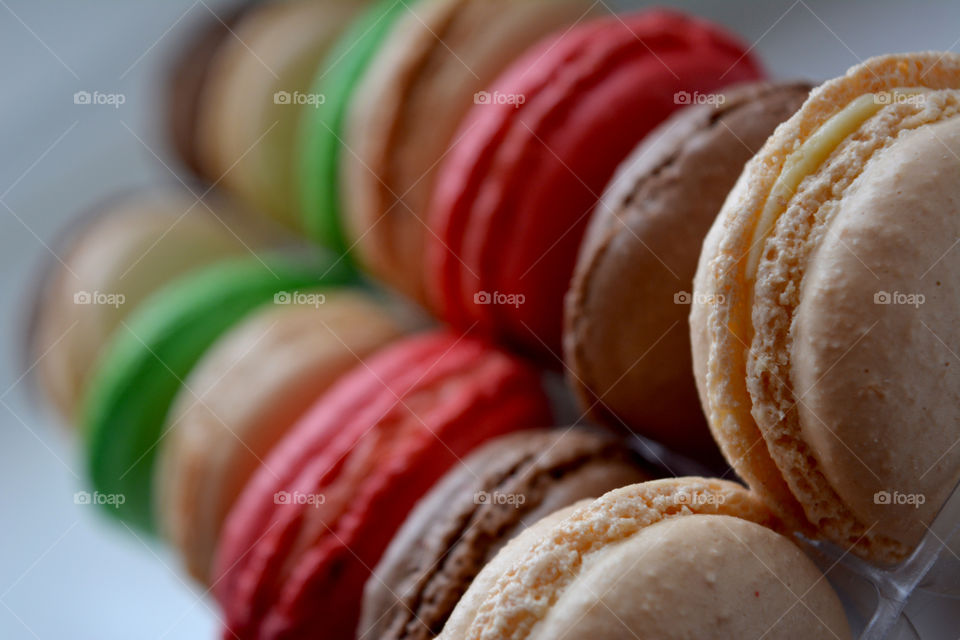 Close-up of macaroons