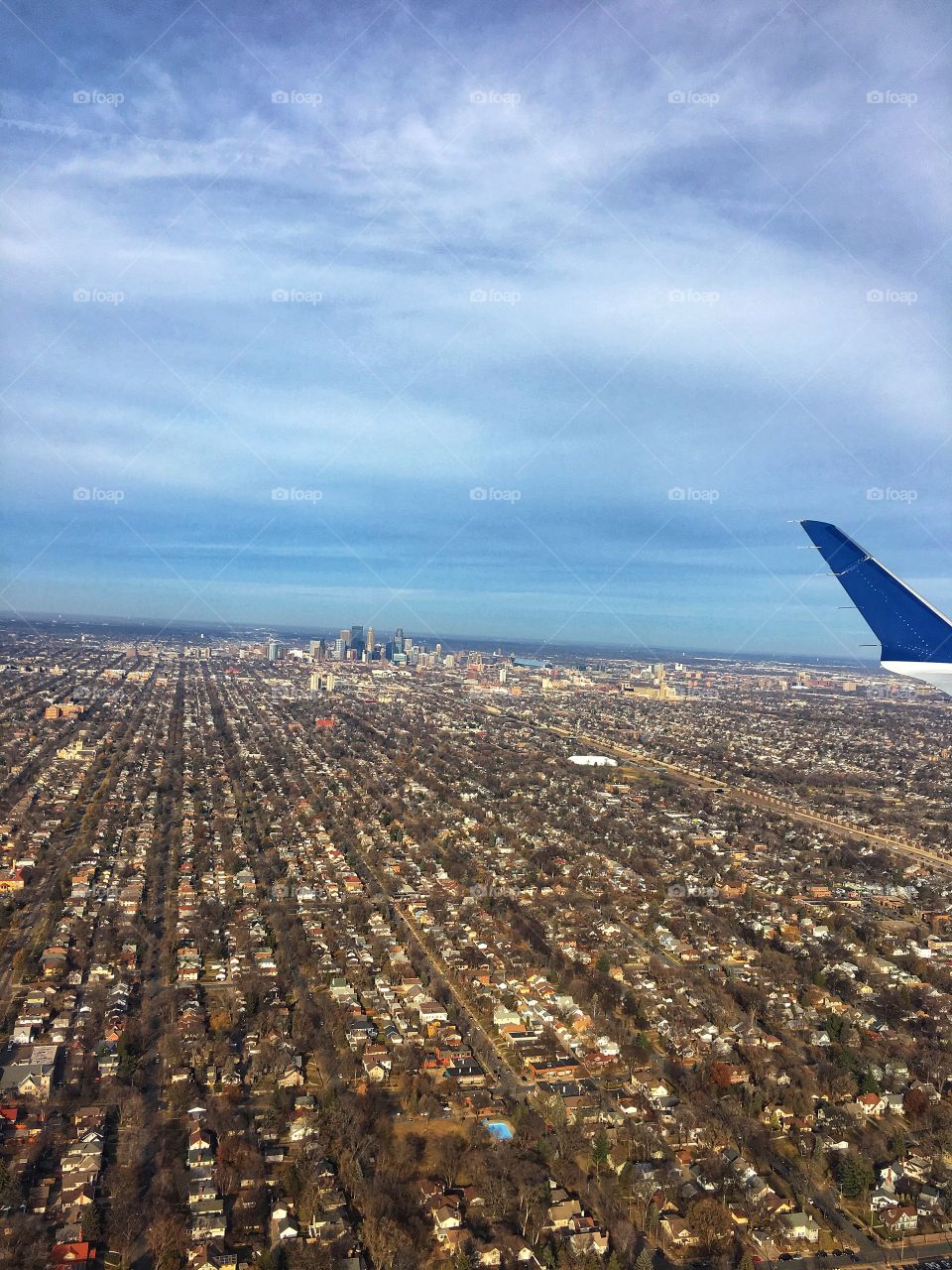 Flying over Minneapolis 