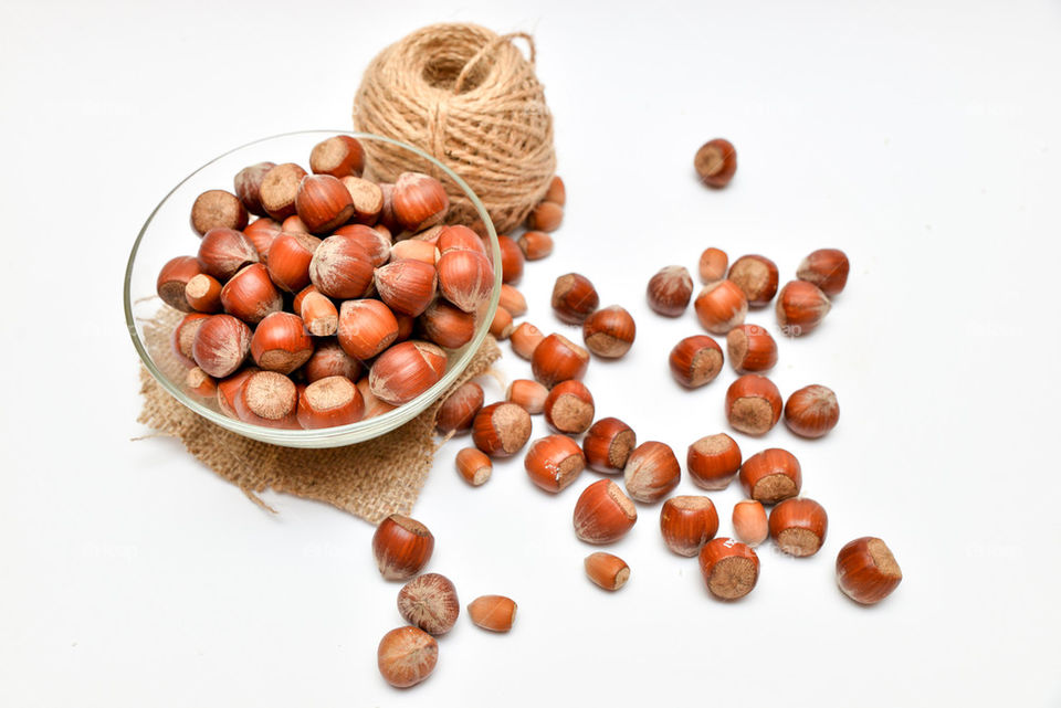 Hazelnuts in a bowl