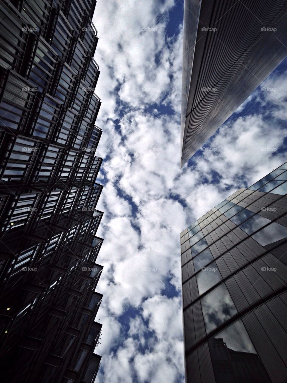 Low angle view of skyscrapers