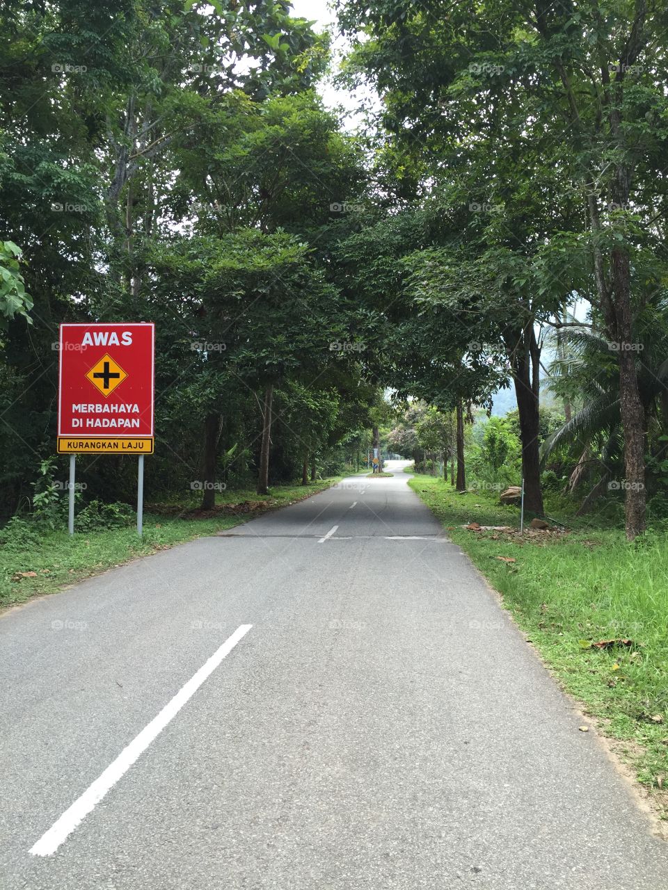 Road to waterfall in Kedah, Malaysia. Taken on 19 April 2015